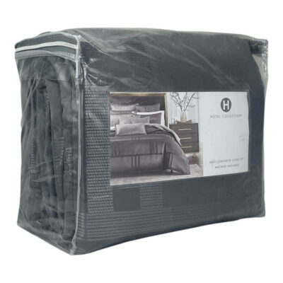 Hotel Collection Structure King Duvet Set Charcoal Grey