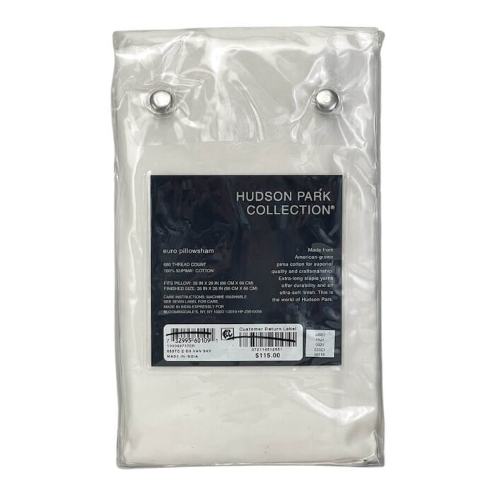 Hudson Park 680 Thread Count Euro Sham Vanilla Sky 3