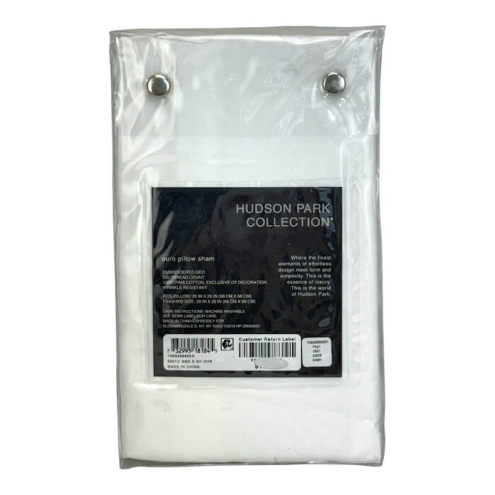 Hudson Park Embroidered Geo Euro Sham 2