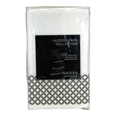 Hudson Park Embroidered Geo Euro Sham