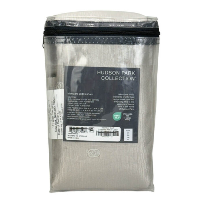Hudson Park Nouveau Quilted Standard Sham Beige 2