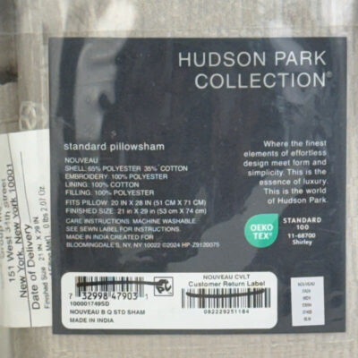 Hudson Park Nouveau Quilted Standard Sham Beige 3