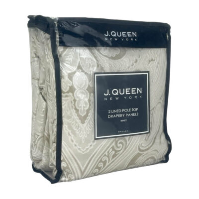 J Queen New York Trinity Window Panels & Tie Backs Set 3