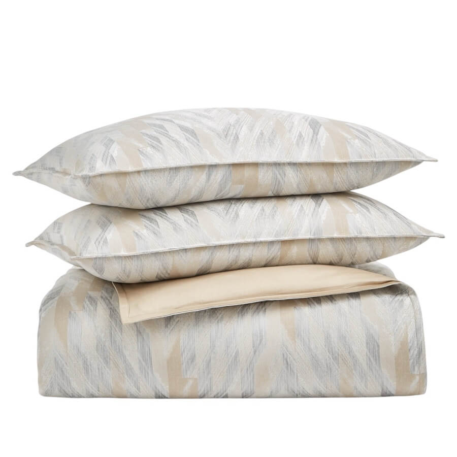 Hotel Collection Textured Chevron Duvet Set