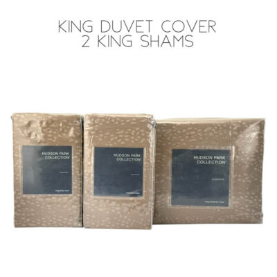 Hudson Park Allegatore 3 Piece King Duvet Cover Set Rust 2