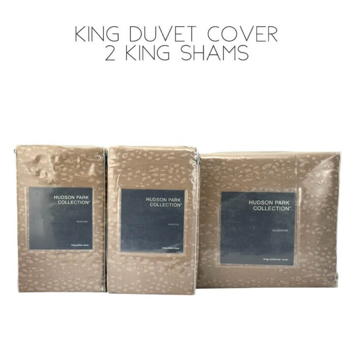 Hudson Park Allegatore 3 Piece King Duvet Cover Set Rust 2