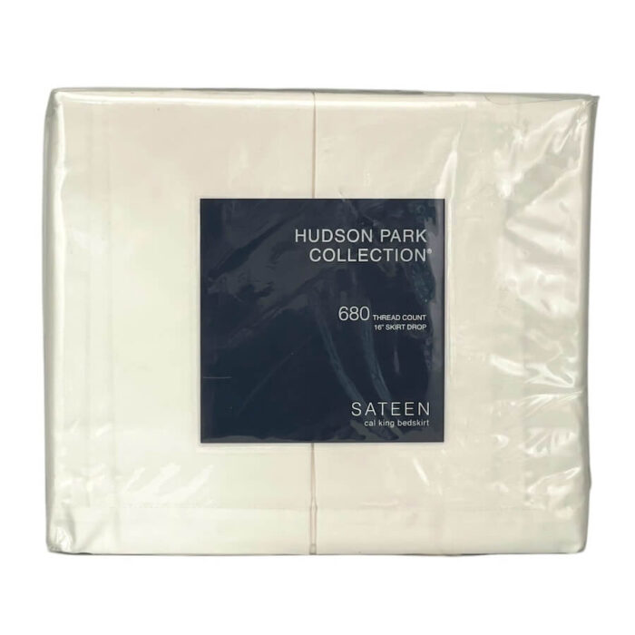 Hudson Park Cotton Sateen California King Bedskirt Vanilla Sky 2