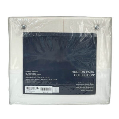 Hudson Park Cotton Sateen California King Bedskirt Vanilla Sky 3