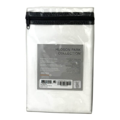 Hudson Park Italian Linens Cuff Standard Pillowcases Silver 2