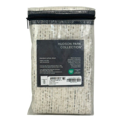 Hudson Park Tweed Texture Standard Sham Stone 2