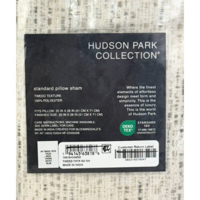Hudson Park Tweed Texture Standard Sham Stone 3