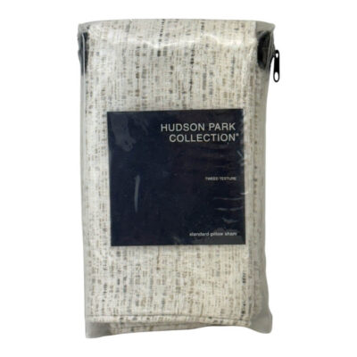 Hudson Park Tweed Texture Standard Sham Stone