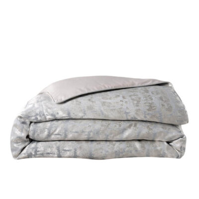 Hudson Park Woven Shibori Duvet Cover Light Slate