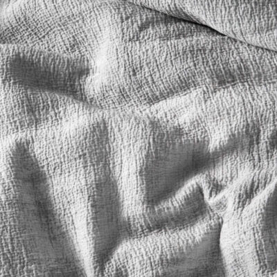 Oake Drybrush Matelasse Duvet Set Gray 4