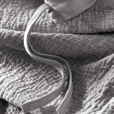 Oake Drybrush Matelasse Duvet Set Gray 6