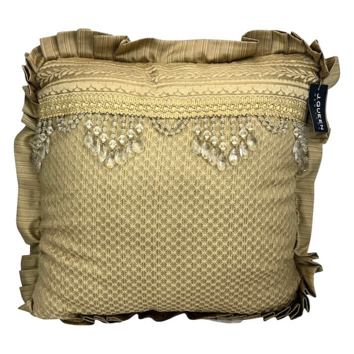 J Queen New York Napoleon Decorative Pillow Gold