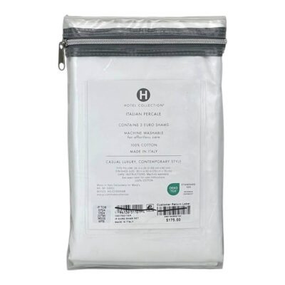 Hotel Collection Italian Percale Euro Sham Set White 3