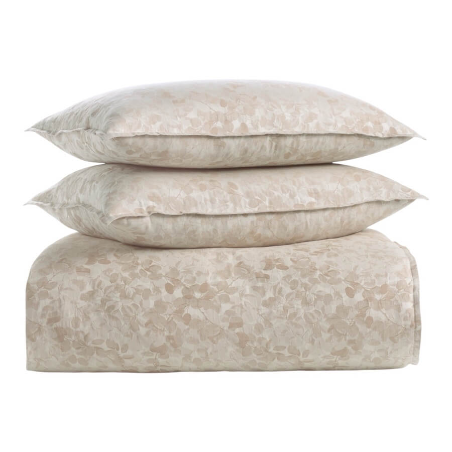 Hotel Collection Foglia Duvet Set Blush Natural