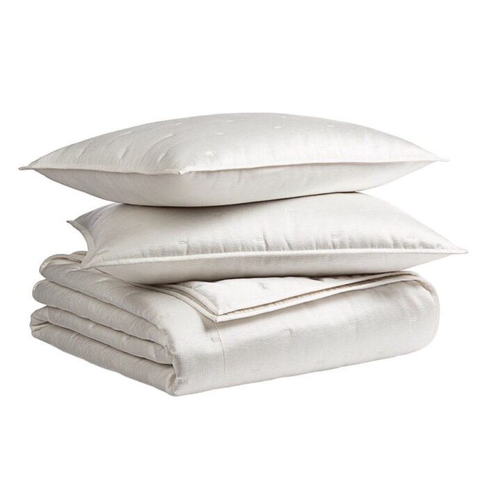 Hotel Collection Glint Quilted Coverlet Set White