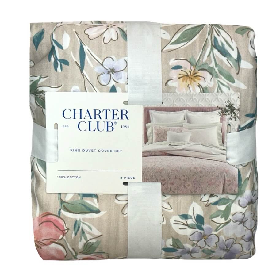 Charter Club Damask Designs Border Garden King Duvet Set Charter Club Damask Designs Border Garden King Duvet Set