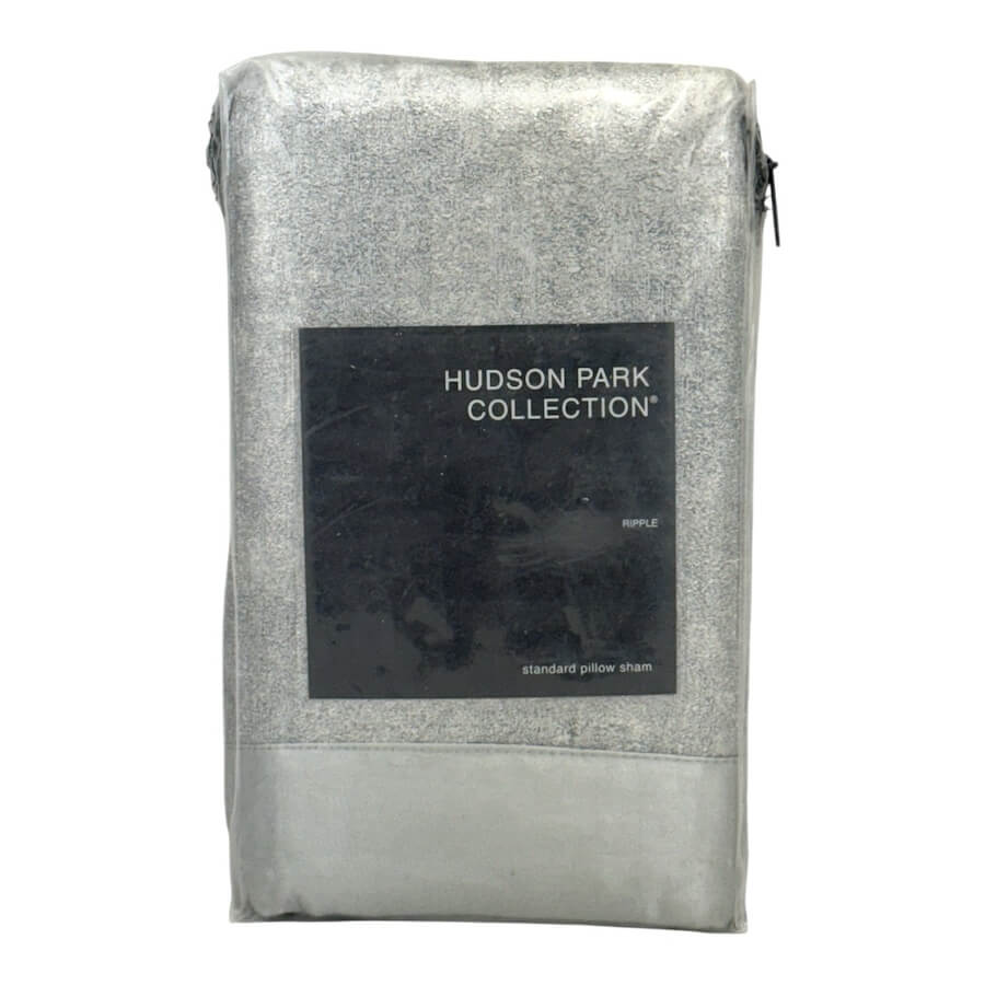 Hudson Park Ripple Texture Standard Sham Silver Hudson Park Ripple Texture Standard Sham Silver