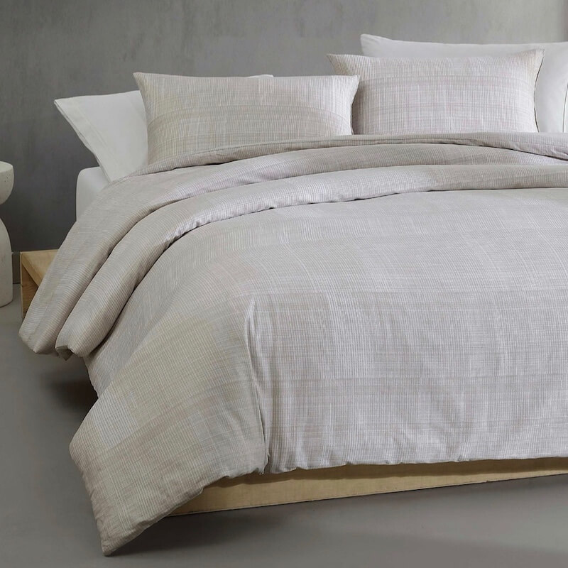 Calvin Klein Textural Rib Duvet Set Taupe