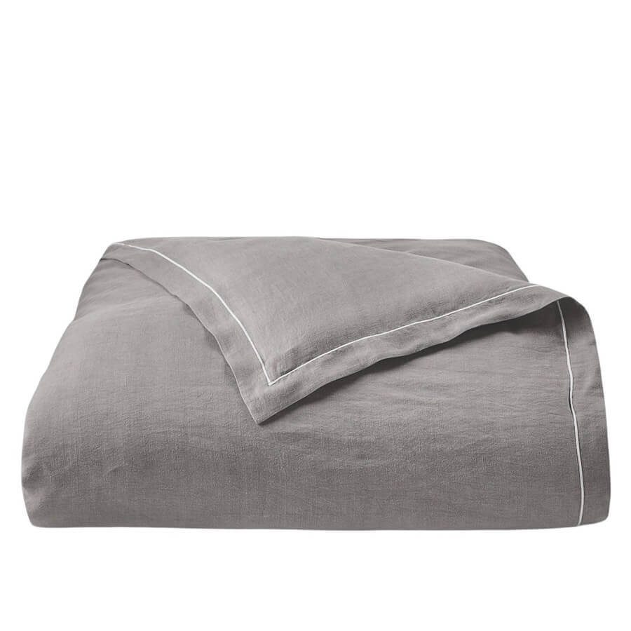 Hotel Collection Linen Blend Duvet Set Charcoal Grey 2 Hotel Collection Linen Blend Duvet Set Charcoal Grey 2