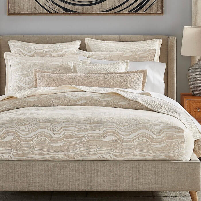 Hudson Park Marbled Sand Duvet Cover 1