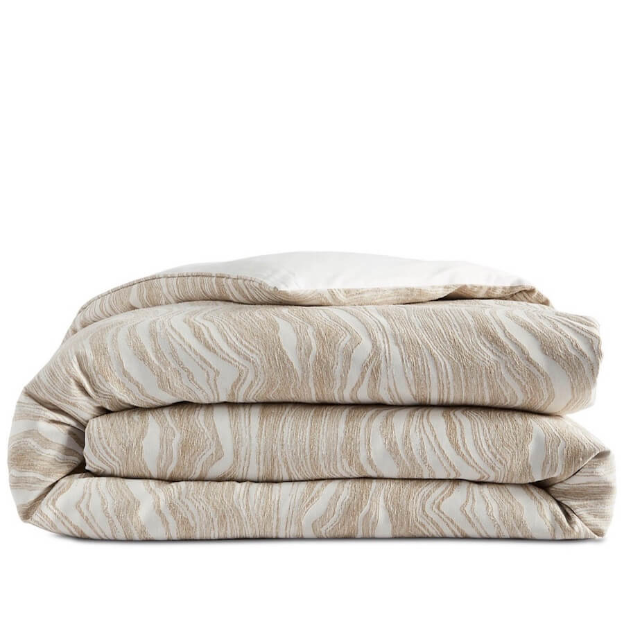 Hudson Park Marbled Sand Duvet Cover Beige