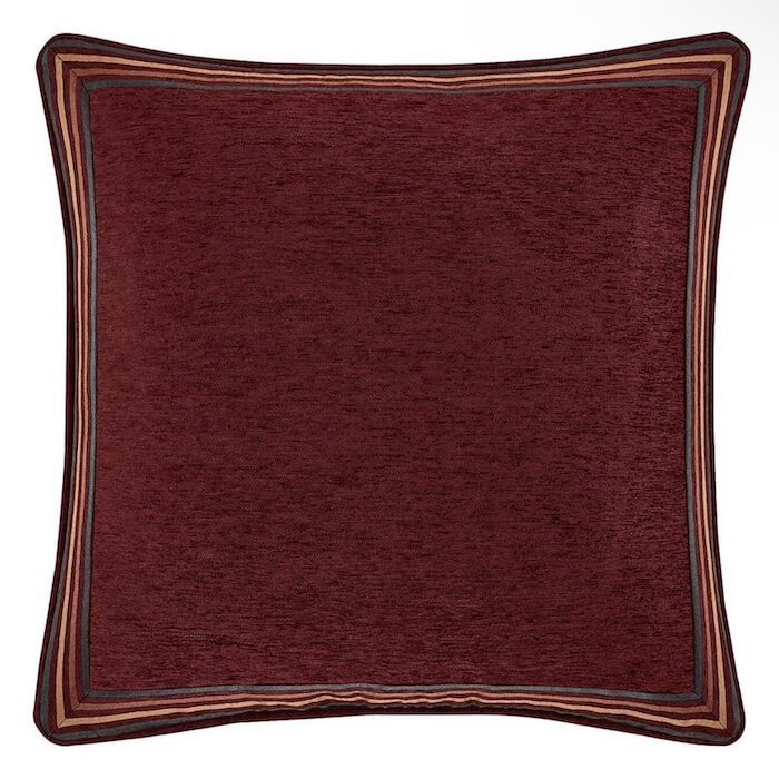 J Queen New York Garnet Euro Sham Bordeaux
