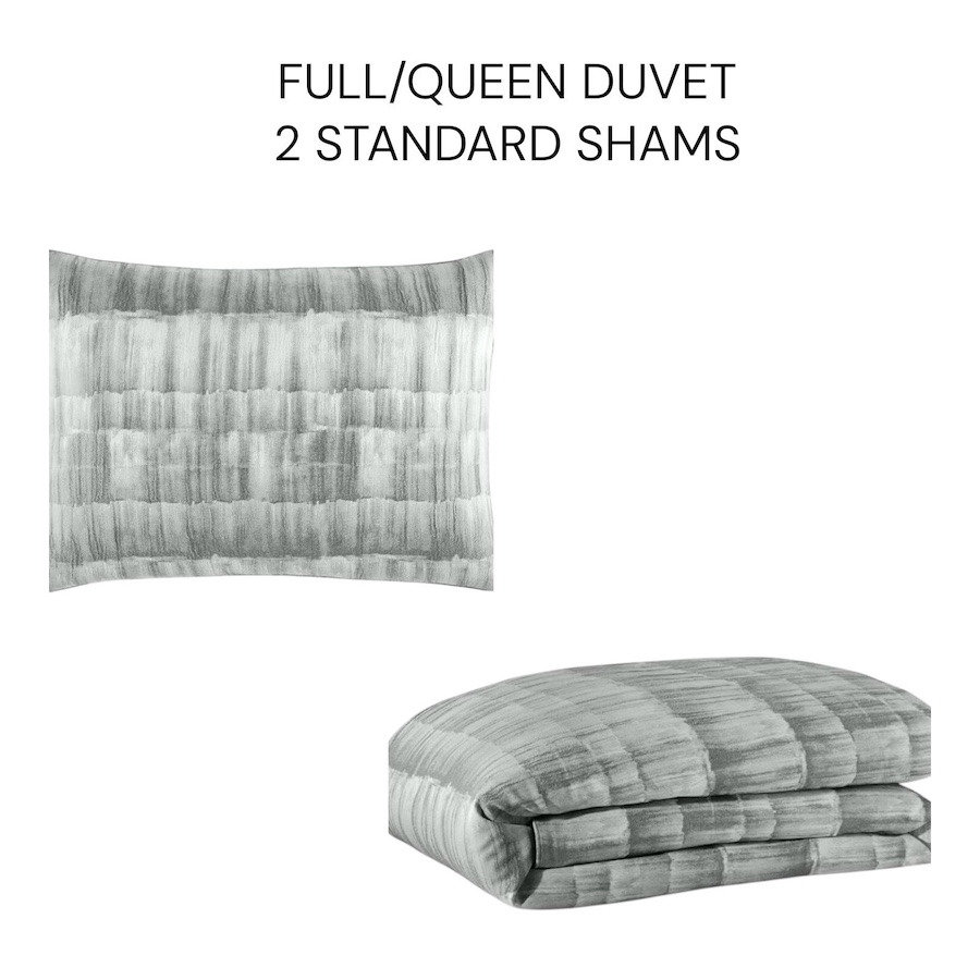 Hudson Park Brushed Texture Stripe Full:Queen Duvet Set Hudson Park Brushed Texture Stripe Full/Queen Duvet Set