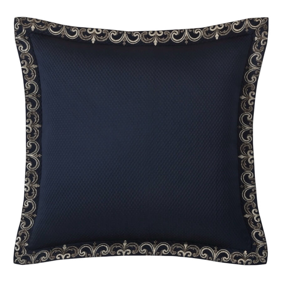J Queen New York Caruso Euro Sham Royal Blue