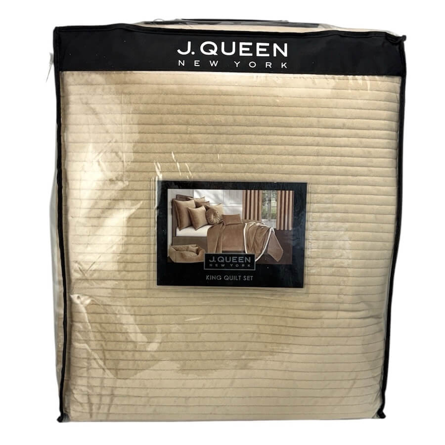 J Queen New York Townsend Quilted King Coverlet Set Gold 2 J Queen New York Townsend Quilted King Coverlet Set Gold 2