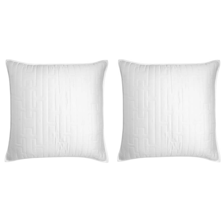 Hotel Collection Chain Link Quilted Euro Sham Set White